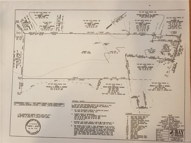 Mathews - 86.48 Acres - Septic site for 4 bedroom home- State - Beach Lot for sale in Mathews, Virginia on Beachhouse.com