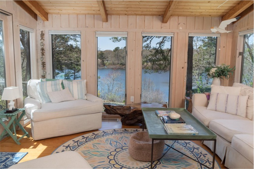 Perched on a hill, this waterfront house encompasses three - Beach Home for sale in Oak Bluffs, Massachusetts on Beachhouse.com