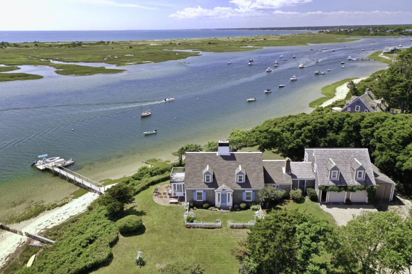 Overlooking the iconic Stage Harbor Lighthouse, this picturesque - Beach Home for sale in Chatham, Massachusetts on Beachhouse.com