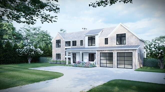 With construction underway, this new construction by Michael - Beach Home for sale in Amagansett, New York on Beachhouse.com