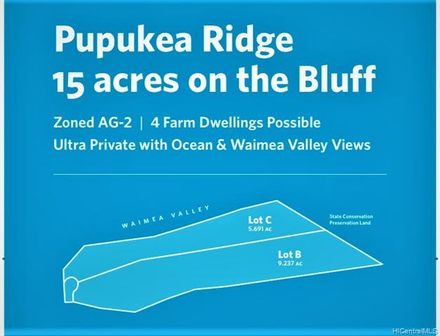 Ultra private, these are the last undeveloped bluff/ridge lots - Beach Lot for sale in Haleiwa, Hawaii on Beachhouse.com