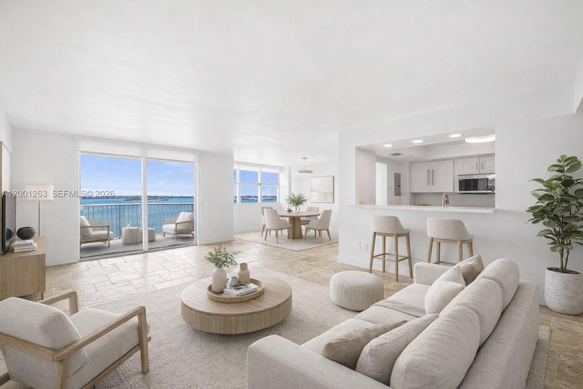 Unobstructed 180? water views, two assigned parking spaces, and - Beach Condo for sale in Miami, Florida on Beachhouse.com