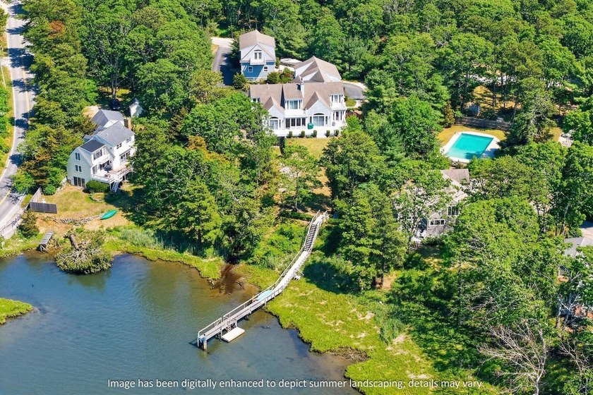 Perched above Shoestring Bay, this magnificent waterfront - Beach Home for sale in Cotuit, Massachusetts on Beachhouse.com