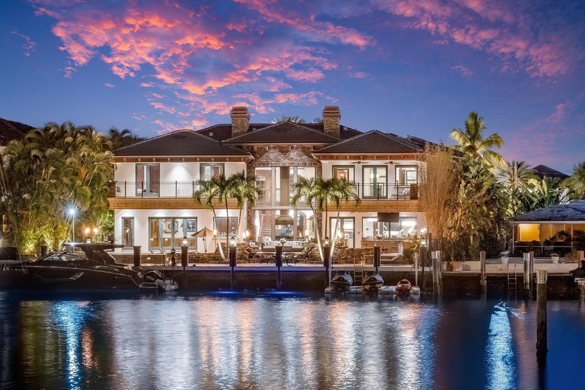 Introducing Villa Tremezzo, a privately gated West Coast - Beach Home for sale in Lighthouse Point, Florida on Beachhouse.com