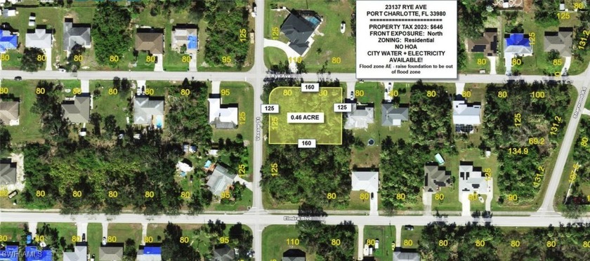 Large HALF ACRE corner lot in the very fast growing city of Port - Beach Lot for sale in Punta Gorda, Florida on Beachhouse.com