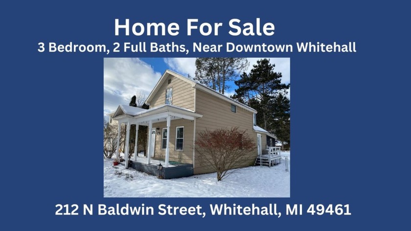 AFFORDABLE 3 bed, 2 full bath, 2 story home near downtown - Beach Home for sale in Whitehall, Michigan on Beachhouse.com