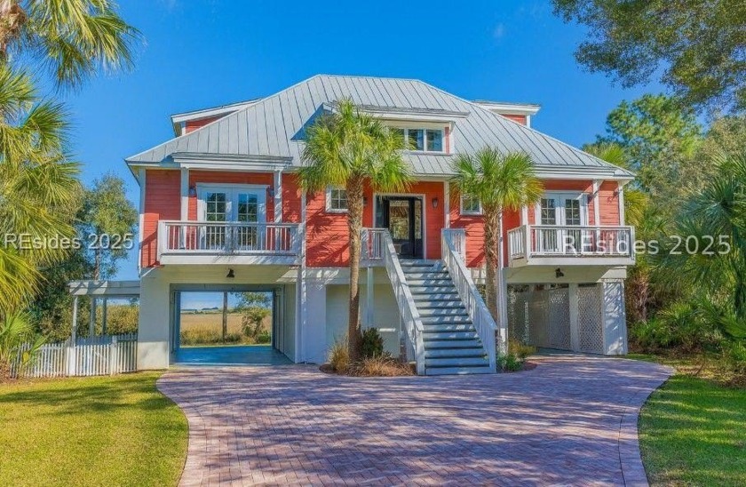 Enjoy panoramic views of the Atlantic Ocean and Johnson Creek - Beach Home for sale in Saint Helena Island, South Carolina on Beachhouse.com