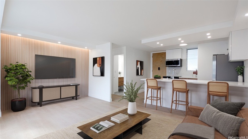 This fully renovated 2-bedroom, 1.5-bath unit boasts a modern - Beach Condo for sale in Honolulu, Hawaii on Beachhouse.com