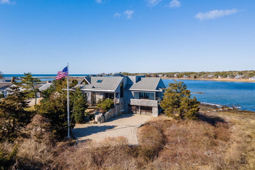 Perched above Buck's Creek with panoramic views stretching to - Beach Home for sale in Chatham, Massachusetts on Beachhouse.com