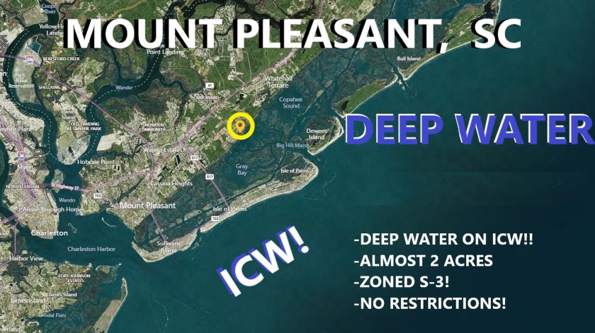 ALMOST 2 ACRES ON THE INTERCOASTAL WATERWAY (ICW)****  S-3 - Beach Lot for sale in Mount Pleasant, South Carolina on Beachhouse.com