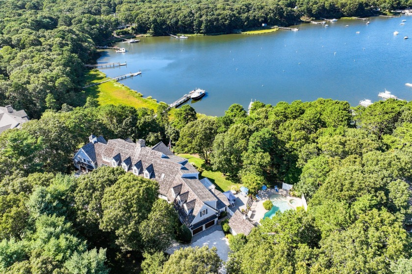 Set on a bluff overlooking Prince Cove, this extraordinary - Beach Home for sale in Marstons Mills, Massachusetts on Beachhouse.com