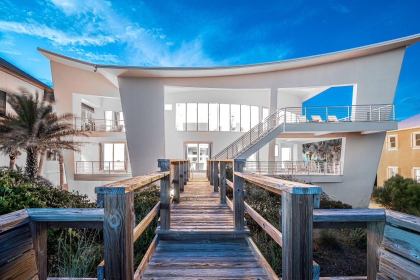 Stunning home with a rare 90 feet of gulf frontage in the gated - Beach Home for sale in Santa Rosa Beach, Florida on Beachhouse.com