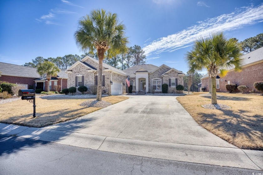 This all brick home is located in the gated Leatherleaf - Beach Home for sale in North Myrtle Beach, South Carolina on Beachhouse.com