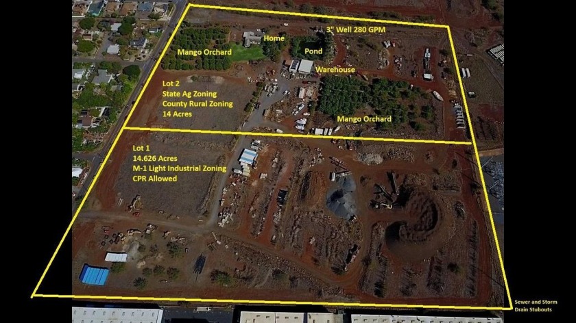 Large 28+ acre Light Industrial M-1 Zoned property in the heart - Beach Acreage for sale in Kihei, Hawaii on Beachhouse.com