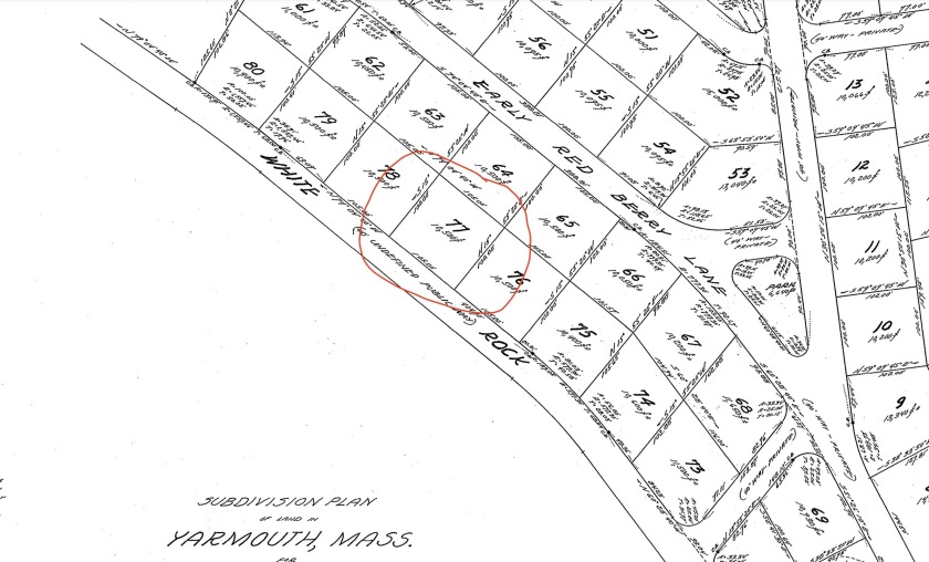Wooded lot with gentle slope,  centrally located in Yarmouth - Beach Lot for sale in Yarmouth Port, Massachusetts on Beachhouse.com