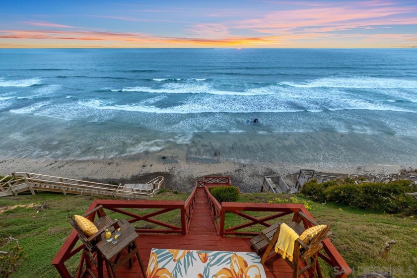 Magnificent oceanfront home with a private staircase leading - Beach Home for sale in Encinitas, California on Beachhouse.com