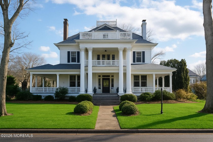 Stately Georgian Colonial in Sea Girt offers timeless coastal - Beach Home for sale in Sea Girt, New Jersey on Beachhouse.com
