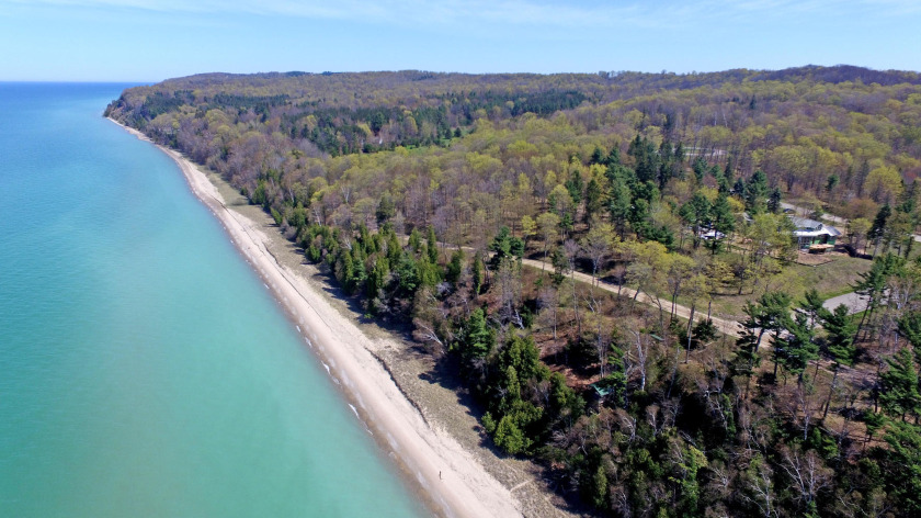 LAST LOT ON LAKE MICHIGAN!!  Woodsy and private feeling, this 1 - Beach Lot for sale in Bear Lake, Michigan on Beachhouse.com