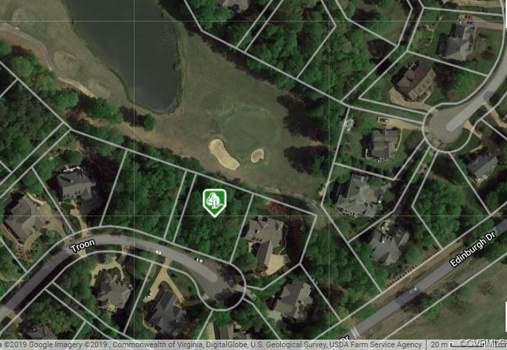 Fabulous panoramic views of golf and water on the 6th green of - Beach Lot for sale in Williamsburg, Virginia on Beachhouse.com