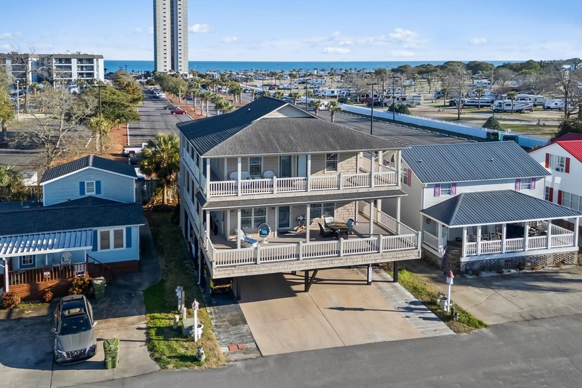 CUSTOM BUILT OCEAN VIEW RAISED BEACH HOUSE WITH HUGE WRAPAROUND - Beach Home for sale in Myrtle Beach, South Carolina on Beachhouse.com