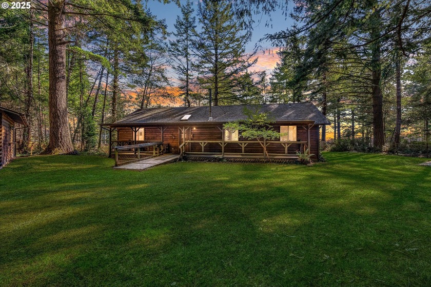 Charming log-style home on a gated, forested lot, complete with - Beach Home for sale in Brookings, Oregon on Beachhouse.com