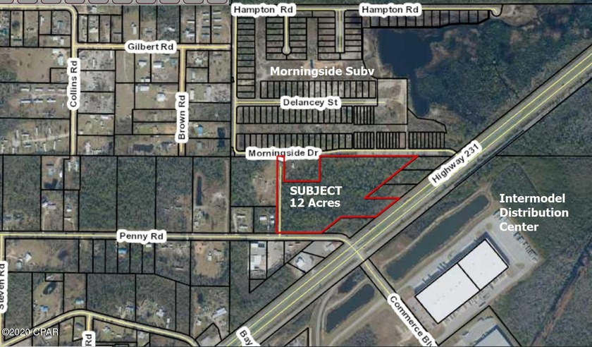 12 acres with 273 feet on Hwy 231 and 396 feet on Penny Road - Beach Commercial for sale in Panama City, Florida on Beachhouse.com