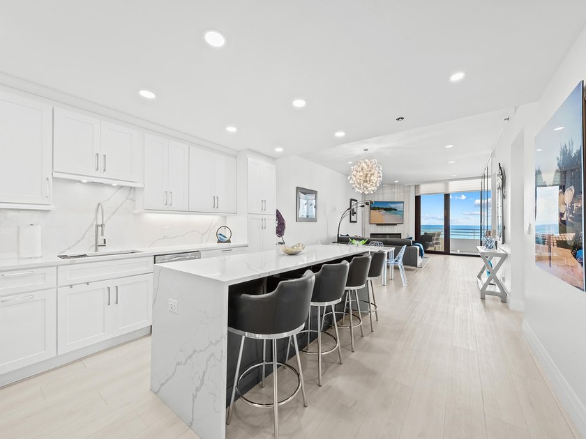 Unobstructed Ocean Views from this totally redesigned turnkey - Beach Condo for sale in Highland Beach, Florida on Beachhouse.com
