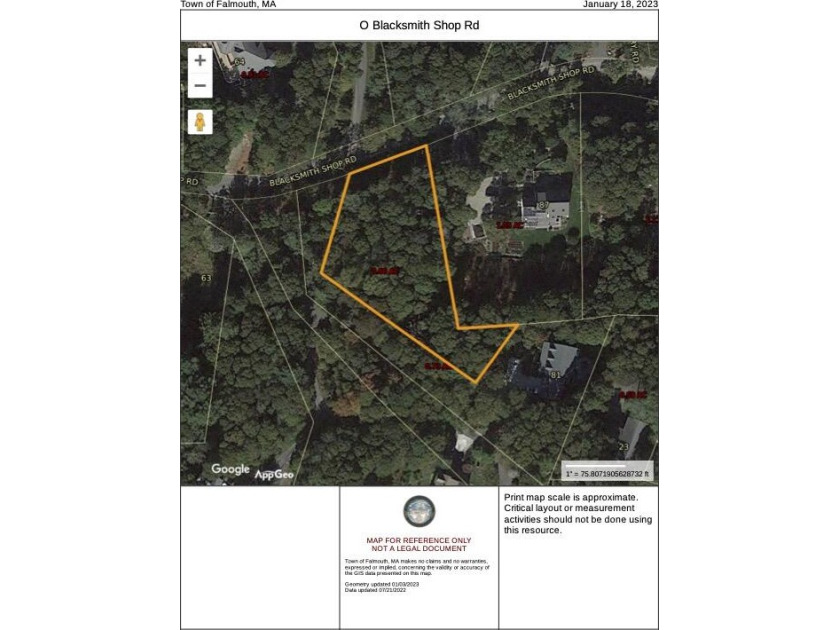 Build your dream home on this elevated wooded .68 lot in West - Beach Lot for sale in Falmouth, Massachusetts on Beachhouse.com