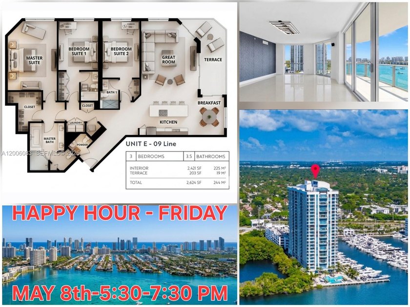 HAPPY-HOUR FRIDAY_MAY 8th-5:30-7:30 PM-RSVP-3 Parking Spaces-2 - Beach Condo for sale in North Miami Beach, Florida on Beachhouse.com