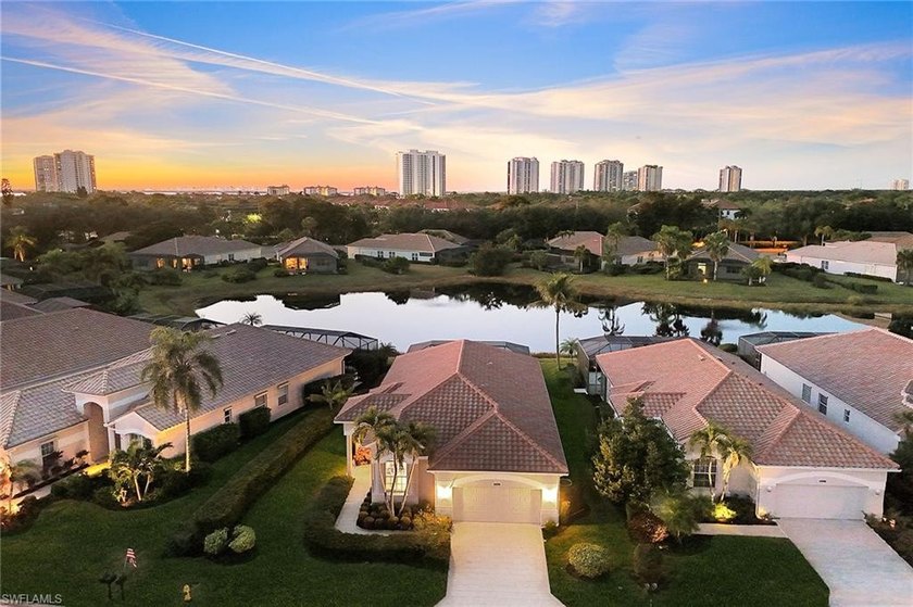 Full lake views create a serene and ever-changing backdrop in - Beach Home for sale in Bonita Springs, Florida on Beachhouse.com
