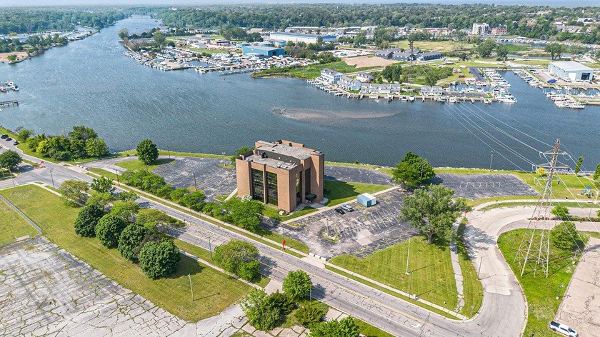 Iconic 5-story riverfront building on 3 acres with breathtaking - Beach Commercial for sale in Benton Harbor, Michigan on Beachhouse.com