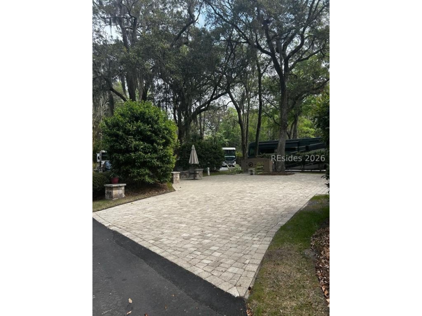 This expansive Motorcoach lot features a beautiful paver pad - Beach Lot for sale in Hilton Head Island, South Carolina on Beachhouse.com