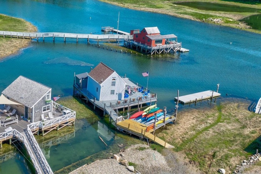 Charming ''Fish House'' cottage perched over Turbats Creek - Beach Home for sale in Kennebunkport, Maine on Beachhouse.com