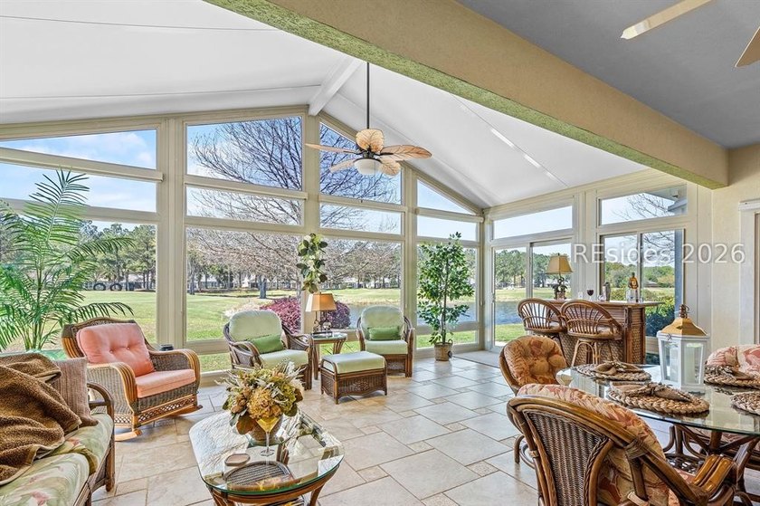 Wisteria model on oversized lot with golf and lagoon sunset - Beach Home for sale in Bluffton, South Carolina on Beachhouse.com