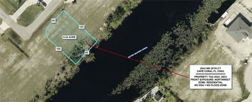 Large canal corner lot in the very fast growing city of Cape - Beach Lot for sale in Cape Coral, Florida on Beachhouse.com