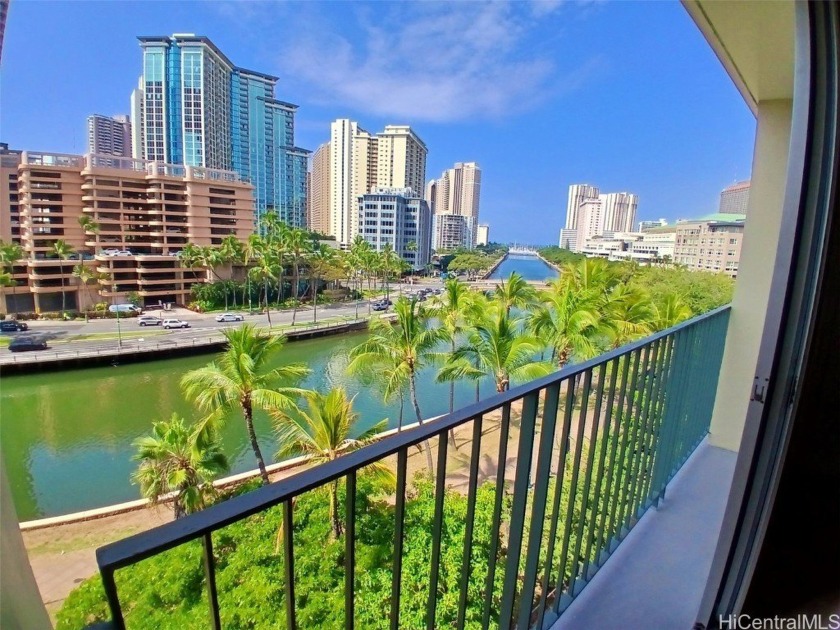 Fabulous view of Ala Wai Canal, Ocean, and Diamond Head from - Beach Condo for sale in Honolulu, Hawaii on Beachhouse.com