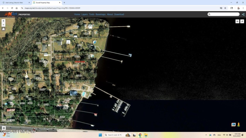 River front. Approximately 1.5 Acre - Survey showing a - Beach Home for sale in Jacksonville, Florida on Beachhouse.com