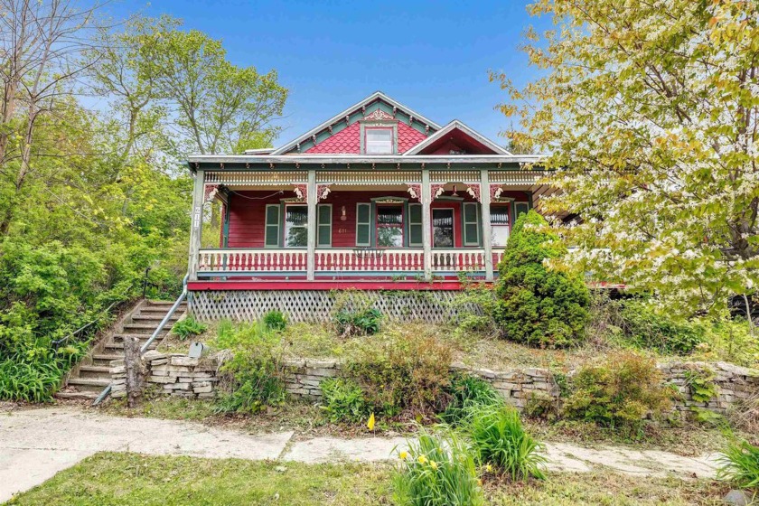 Just steps from the beach & Park, this home has a large covered - Beach Home for sale in Kewaunee, Wisconsin on Beachhouse.com
