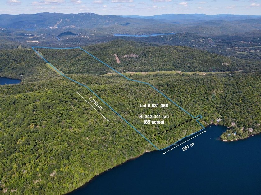 Rare 85-acre estate offering 261 metres of private shoreline on - Beach Lot for sale in Mont-Tremblant, Quebec on Beachhouse.com