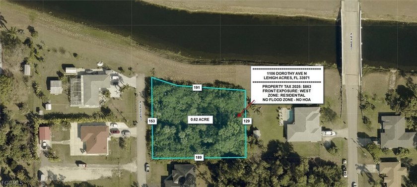 Oversized waterfront lot with beautiful canal views in a growing - Beach Lot for sale in Lehigh Acres, Florida on Beachhouse.com