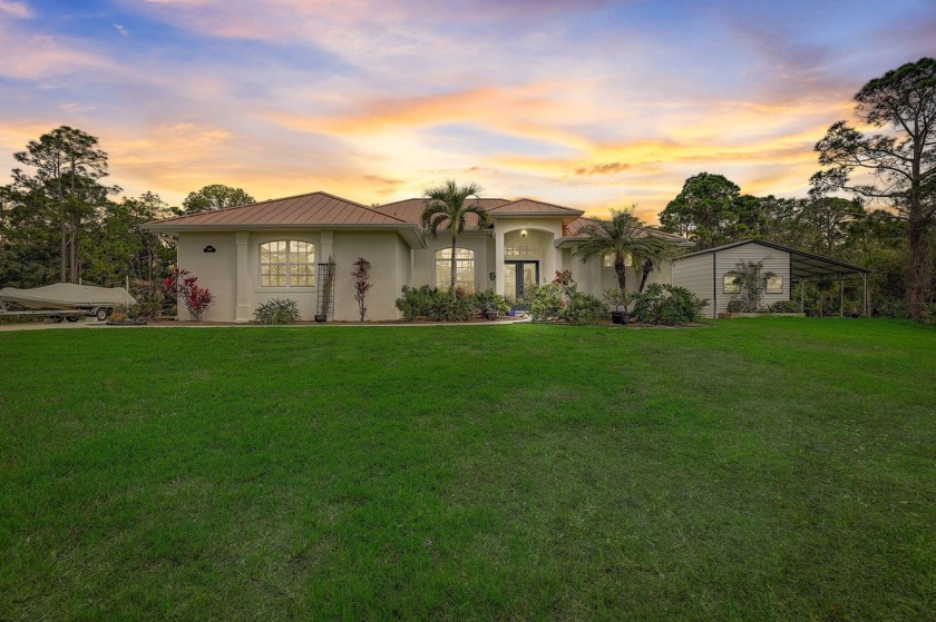 Just under 4 acres of tranquility and a beautiful 4-bedroom 3 - Beach Home for sale in Grant Valkaria, Florida on Beachhouse.com