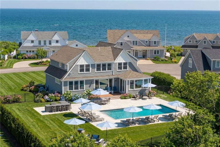 Custom crafted oceanside estate perfectly sited on a tranquil - Beach Home for sale in Narragansett, Rhode Island on Beachhouse.com