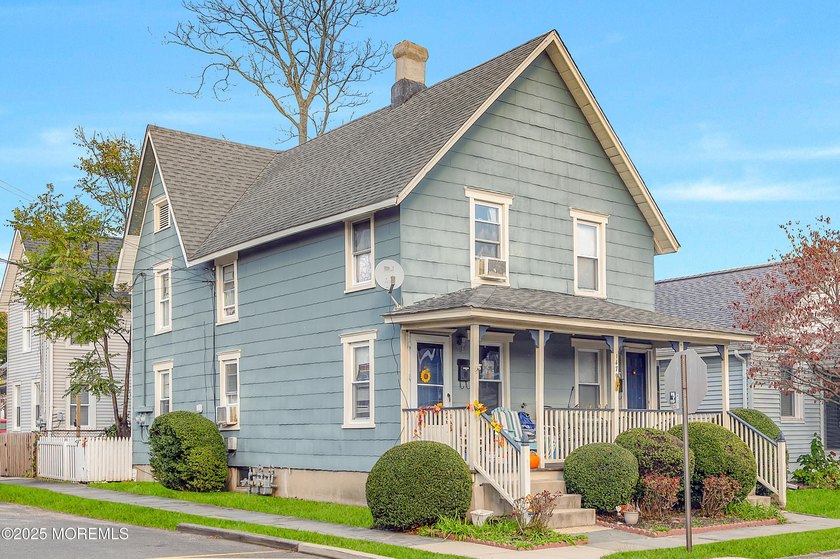 A classic Ocean Grove front porch introduces you to TWO - Beach Home for sale in Ocean Grove, New Jersey on Beachhouse.com