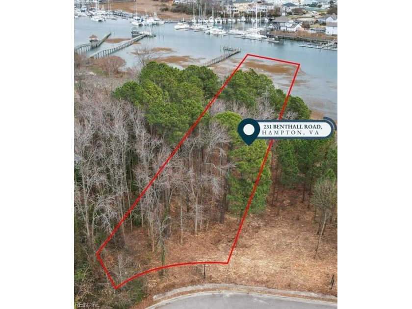 1.34AC DEEP WATERFRONT lot with 6 Ft of water at low tide on the - Beach Lot for sale in Hampton, Virginia on Beachhouse.com