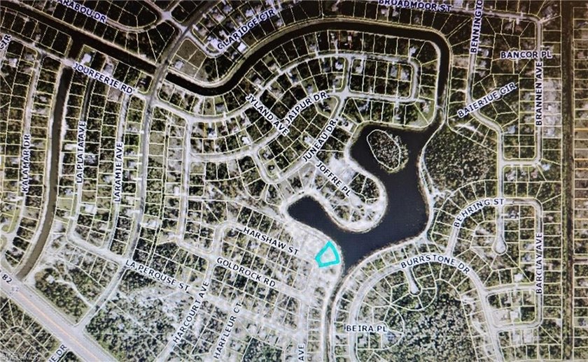Oversized lakefront lot for sale in the highly desirable Mirror - Beach Lot for sale in Lehigh Acres, Florida on Beachhouse.com