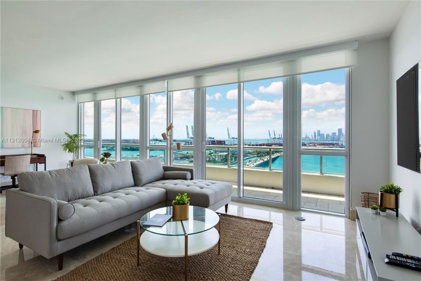 Enjoy a spectacular wide bay view of the Miami Skyline in this - Beach Condo for sale in Miami  Beach, Florida on Beachhouse.com