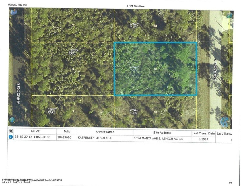 QUARTER-ACRE RESIDENTIAL LOT located in the southeast sector of - Beach Lot for sale in Lehigh Acres, Florida on Beachhouse.com