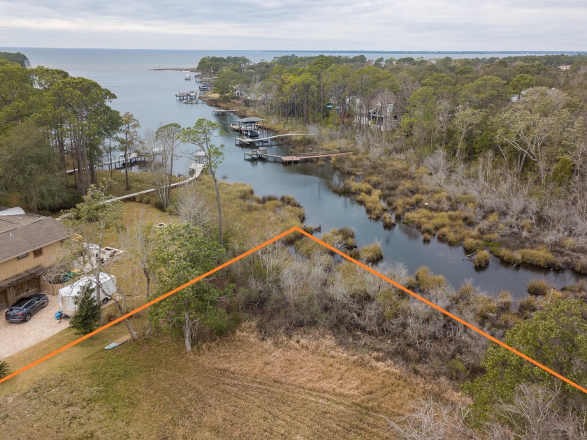 What an incredible water view of Grass Lake and the bay! The - Beach Lot for sale in Niceville, Florida on Beachhouse.com