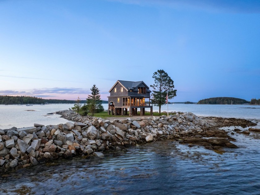 Resting high on its stone-clad piers, stands this uniquely - Beach Home for sale in Saint George, Maine on Beachhouse.com