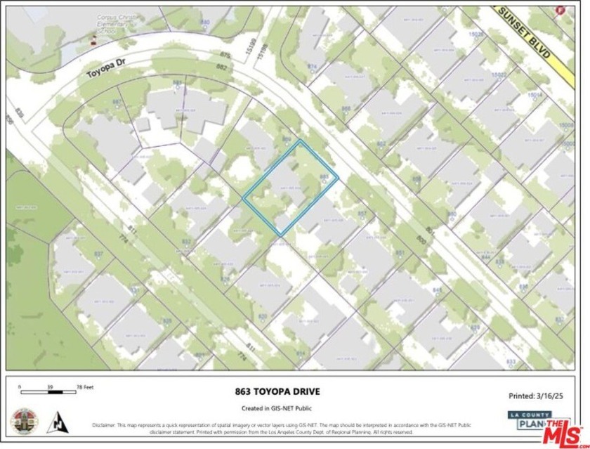 You are close to town and schools from this 8,626 flat lot in - Beach Lot for sale in Pacific Palisades, California on Beachhouse.com